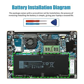 60WH F3YGT Laptop Battery Compatible with Dell Latitude 7490